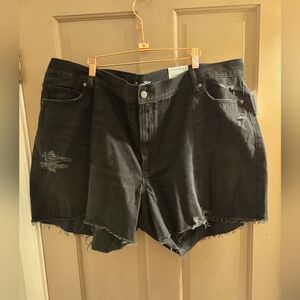 * New Old Navy size 26 black distressed denim shorts